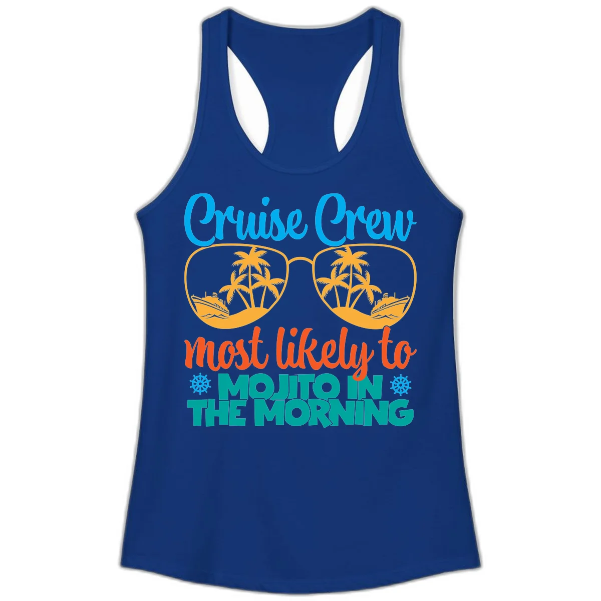 Cruise Crew Most Likely To Mojito Ladies Tank in Solid Royal