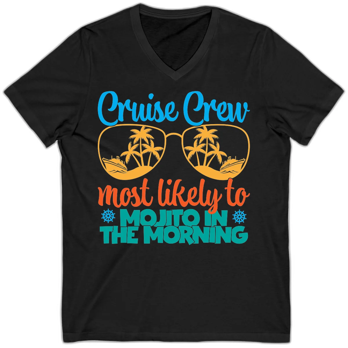 Cruise Crew Most Likely To Mojito V-Neck in Black