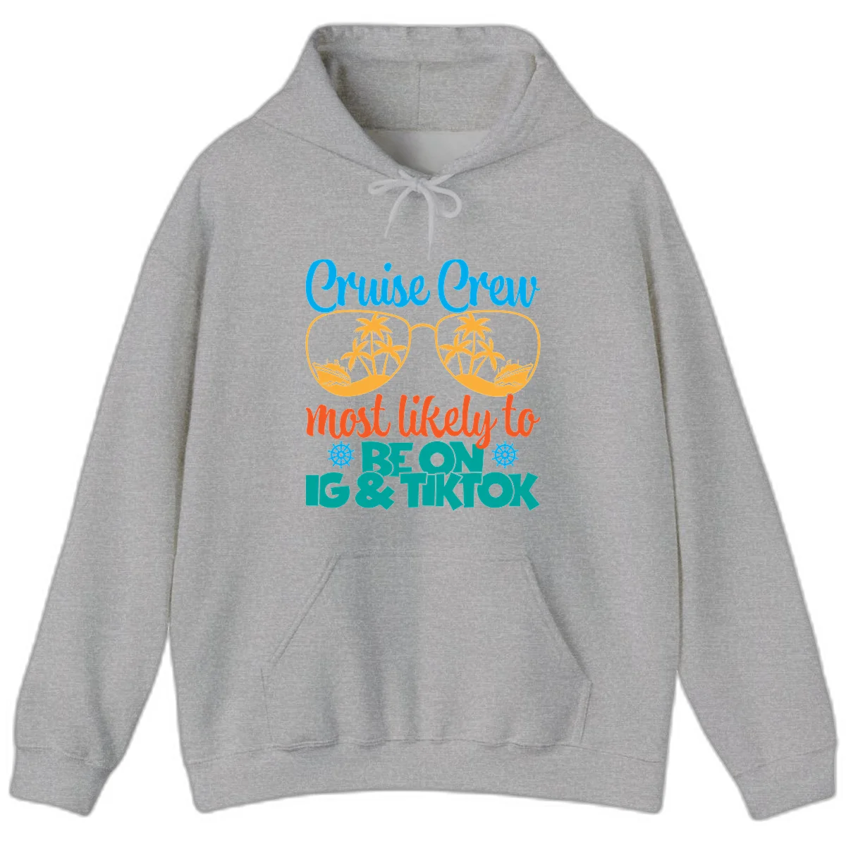 Cruise Crew Most Likely To Beon Ig & Tiktok Hoodie in Sport Grey