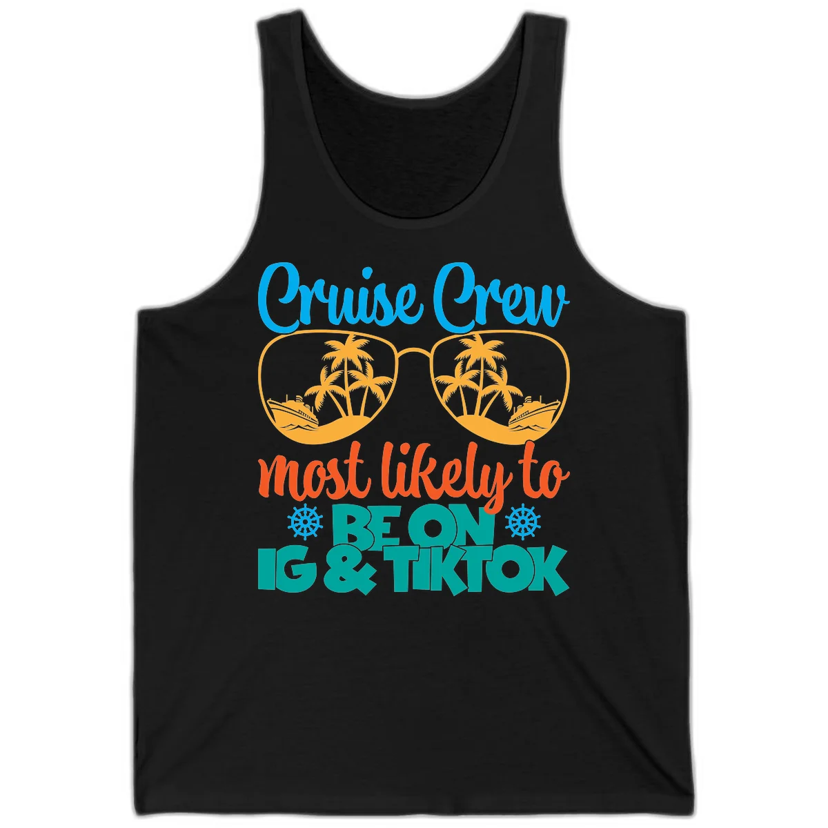 Cruise Crew Most Likely To Beon Ig & Tiktok Tank in Black