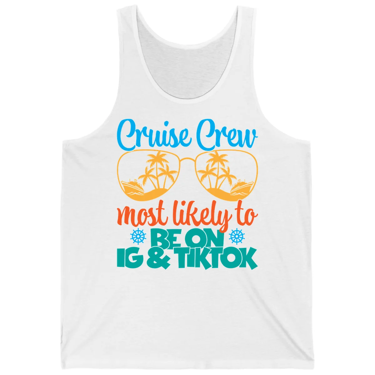 Cruise Crew Most Likely To Beon Ig & Tiktok Tank in White