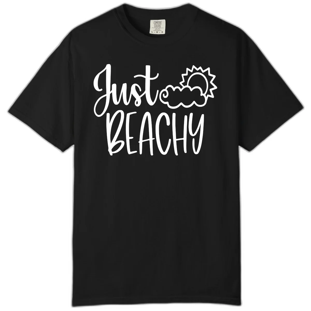 Just Beachy Comfort Color T-Shirt in Black