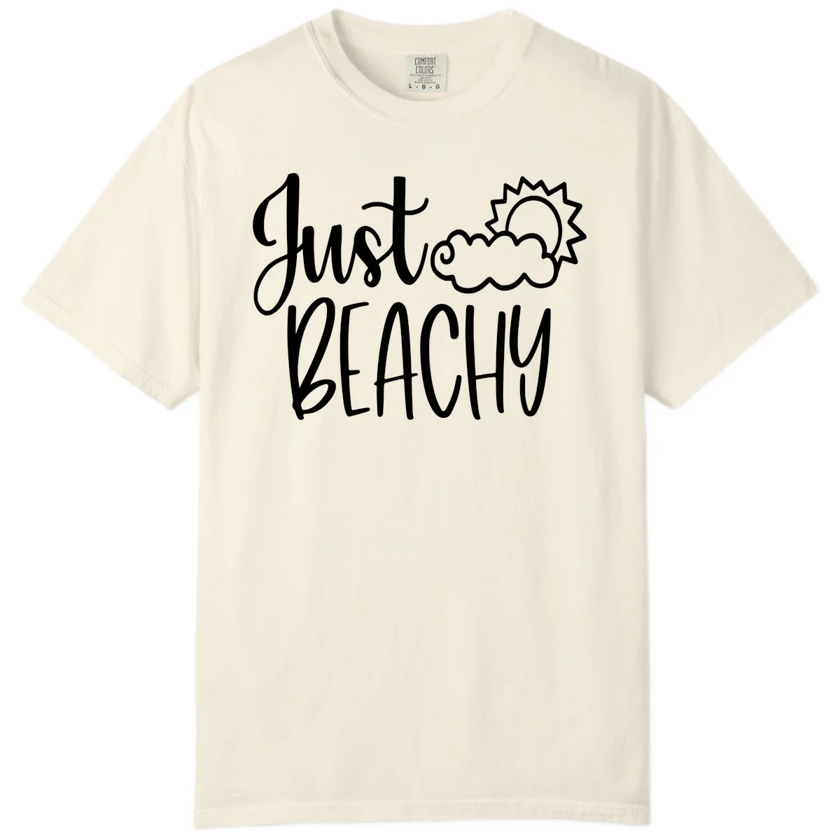 Just Beachy Comfort Color T-Shirt in Ivory
