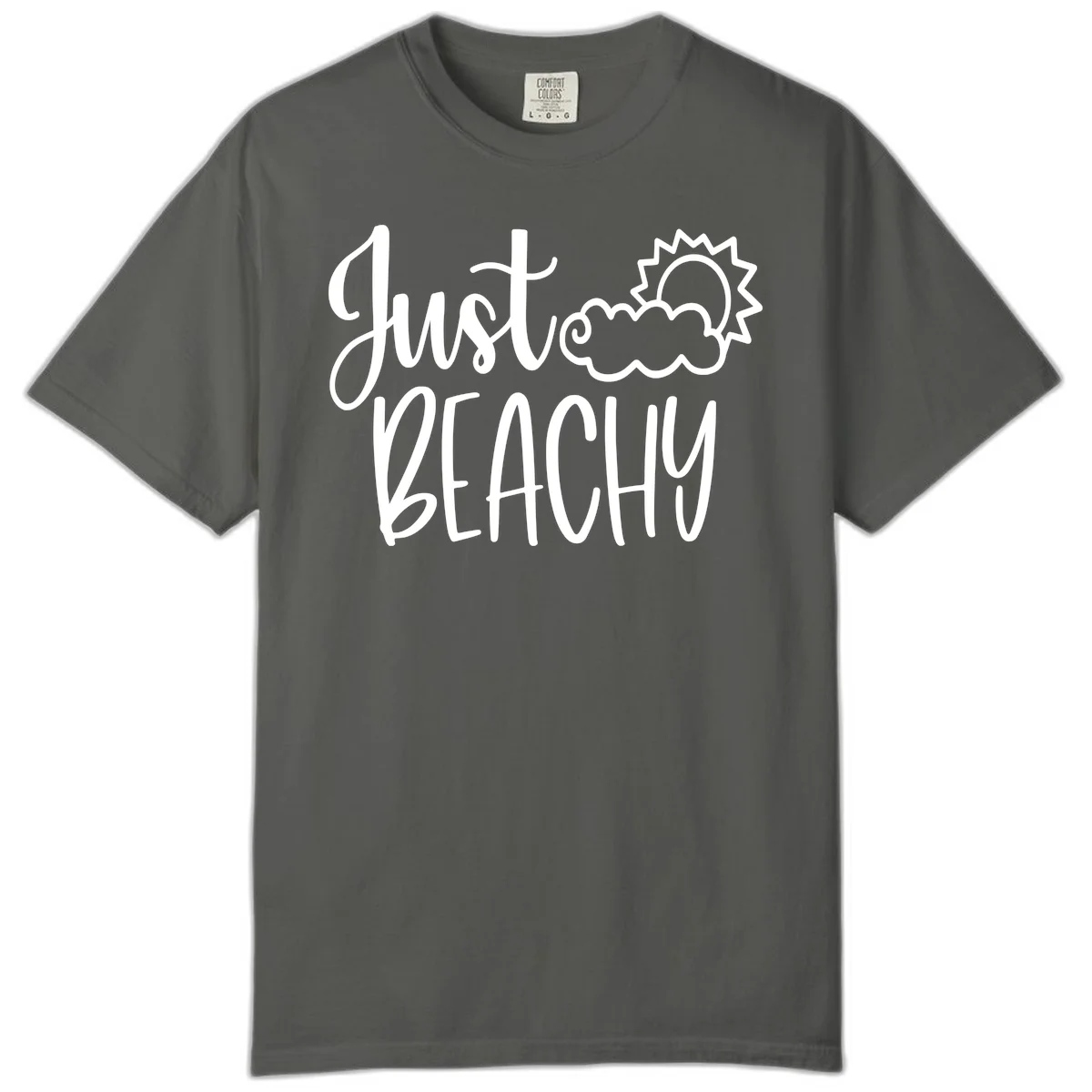 Just Beachy Comfort Color T-Shirt in Pepper
