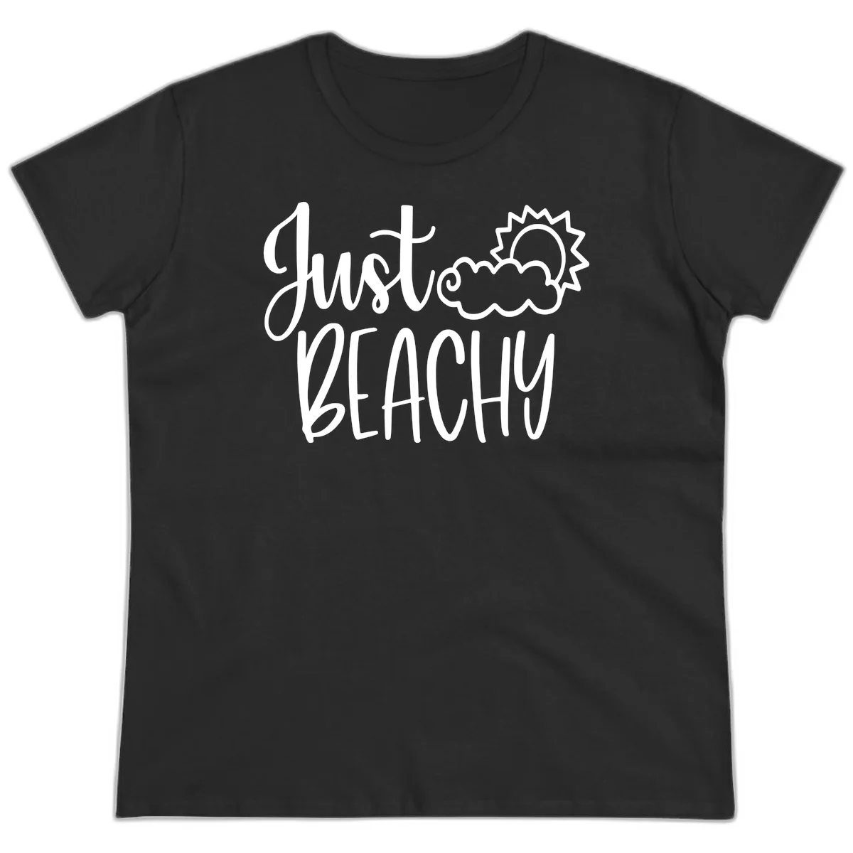 Just Beachy Ladies Tee in Black