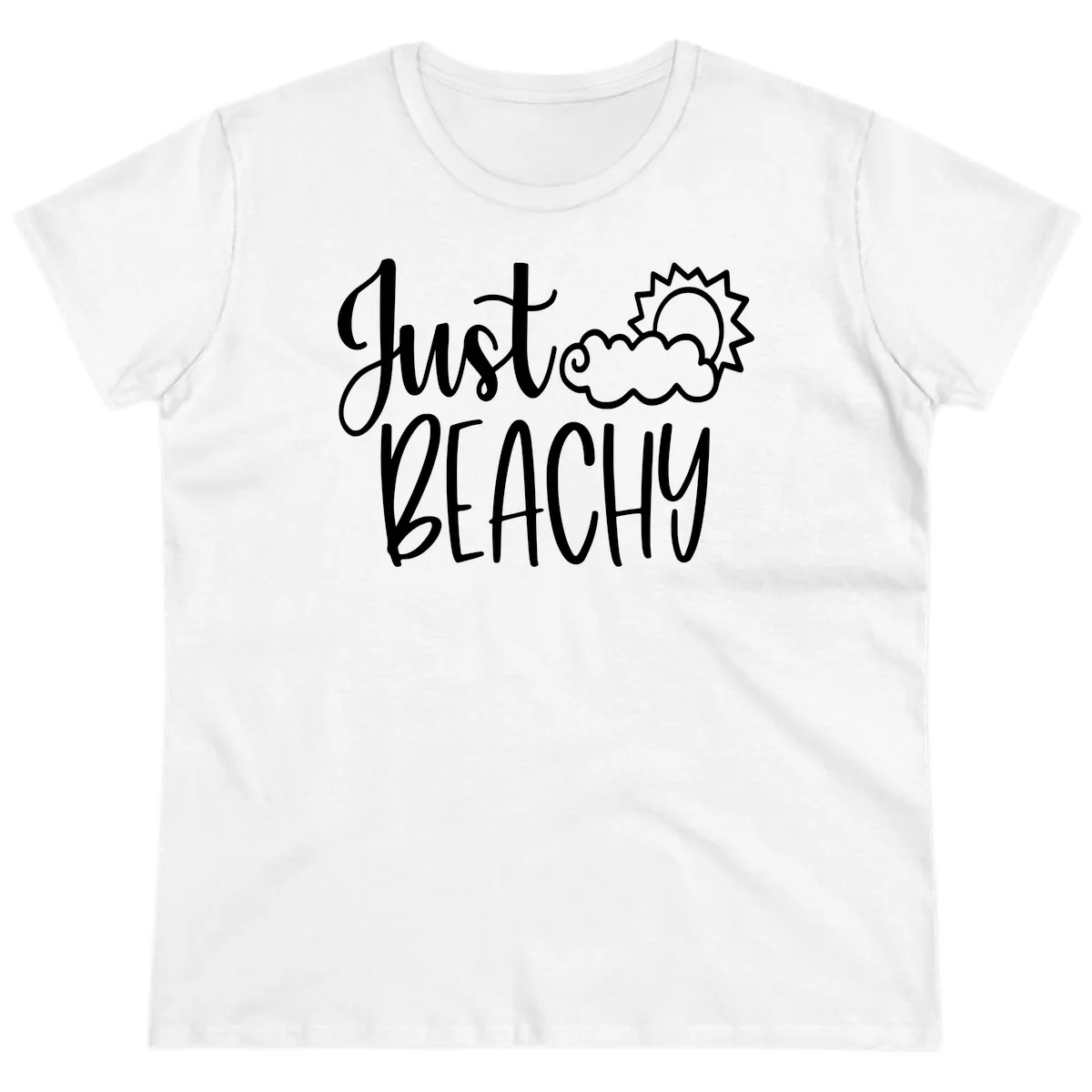 Just Beachy Ladies Tee in White