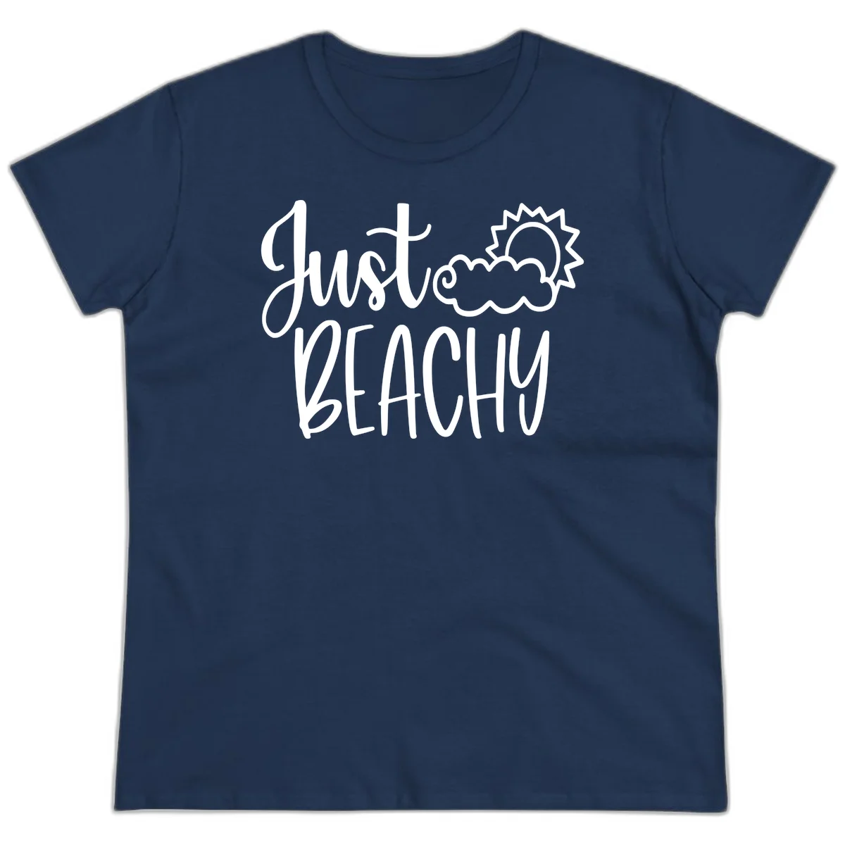 Just Beachy Ladies Tee in Navy