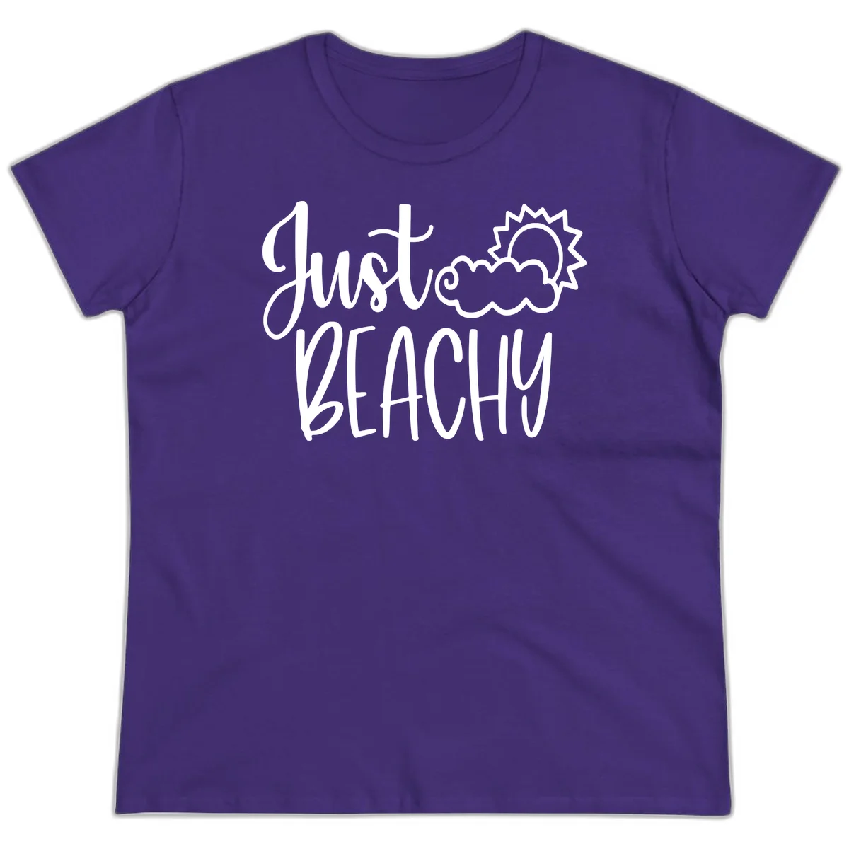 Just Beachy Ladies Tee in Purple