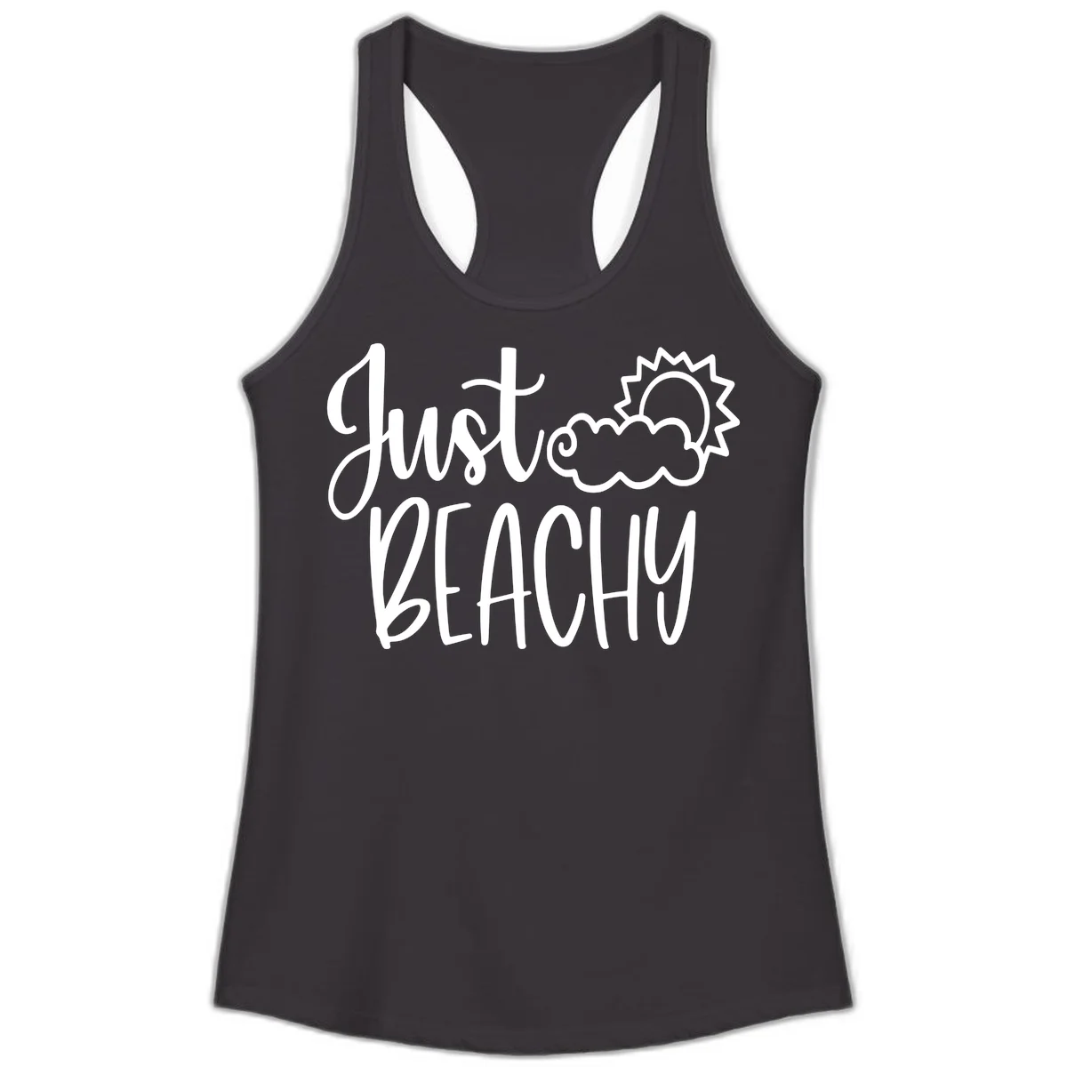 Just Beachy Ladies Tank in Black