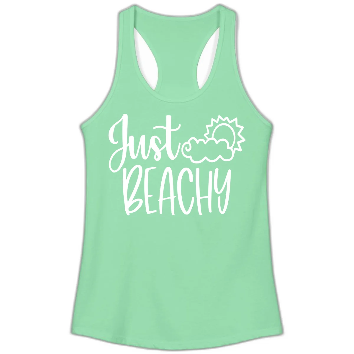 Just Beachy Ladies Tank in Solid Mint
