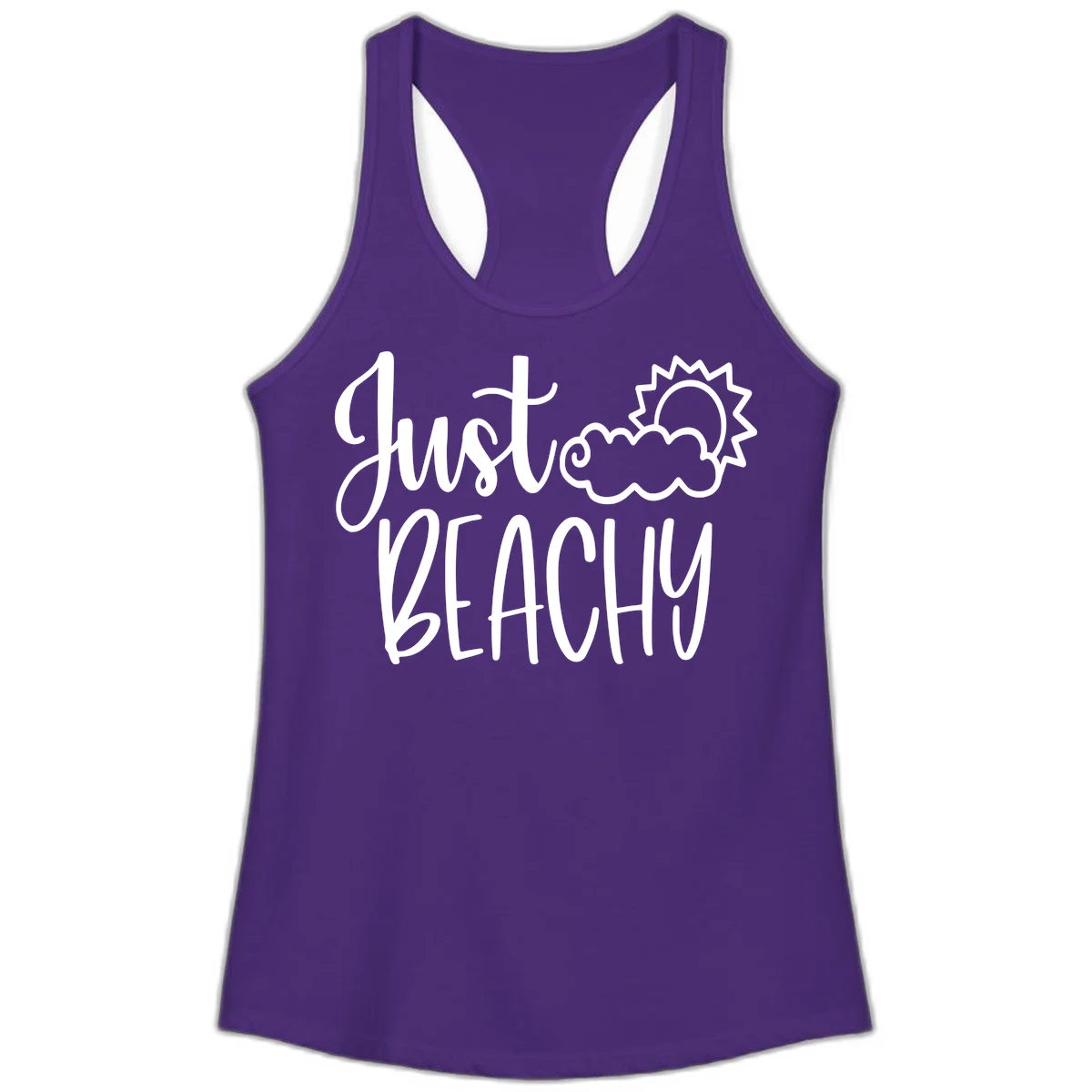Just Beachy Ladies Tank in Solid Purple Rush