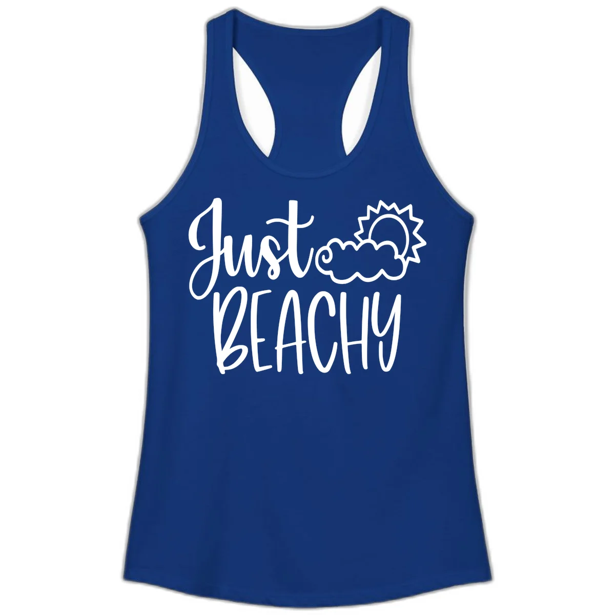 Just Beachy Ladies Tank in Solid Royal