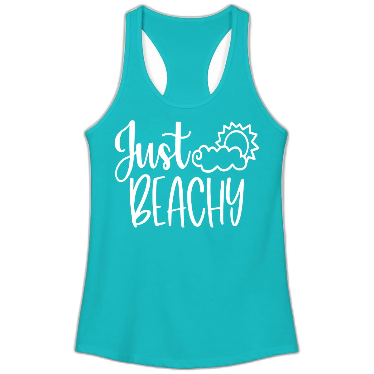 Just Beachy Ladies Tank in Tahiti Blue