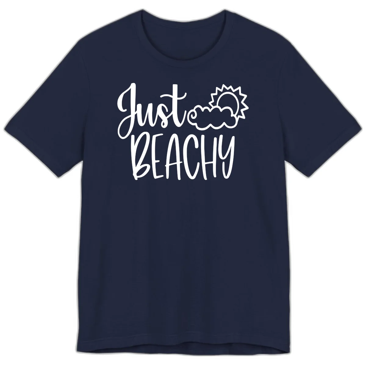 Just Beachy Premium T-Shirt in Navy
