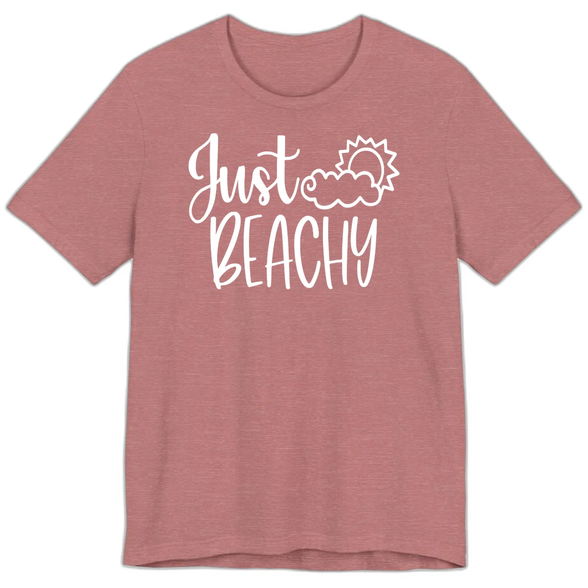Just Beachy Premium T-Shirt in Heather Mauve