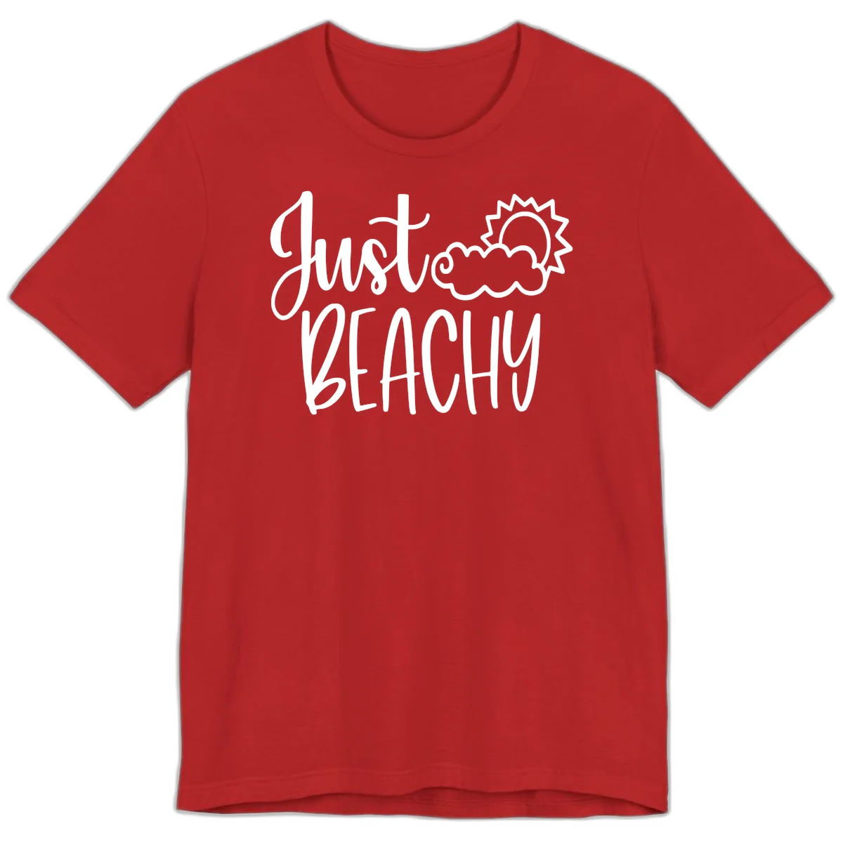 Just Beachy Premium T-Shirt in Red
