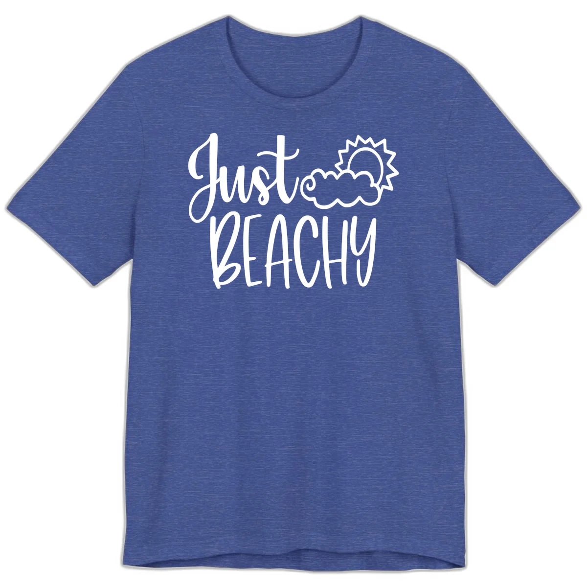 Just Beachy Premium T-Shirt in Heather True Royal