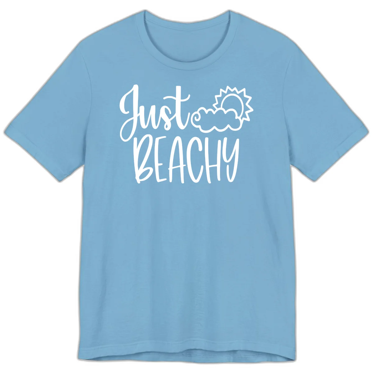 Just Beachy Premium T-Shirt in Ocean Blue