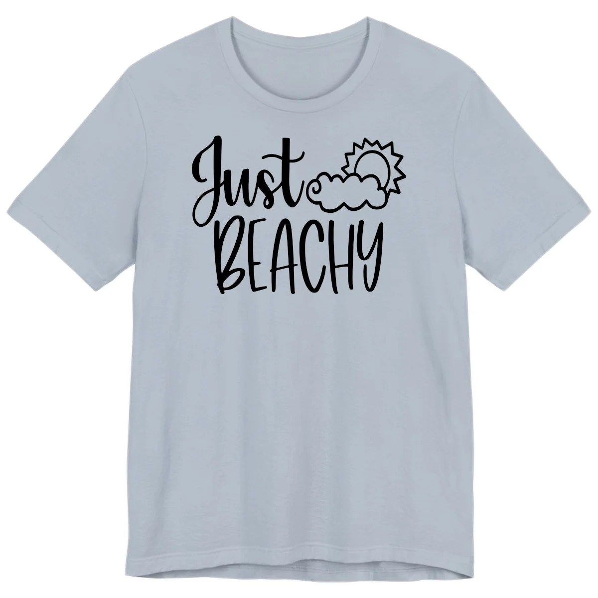 Just Beachy Premium T-Shirt in Light Blue