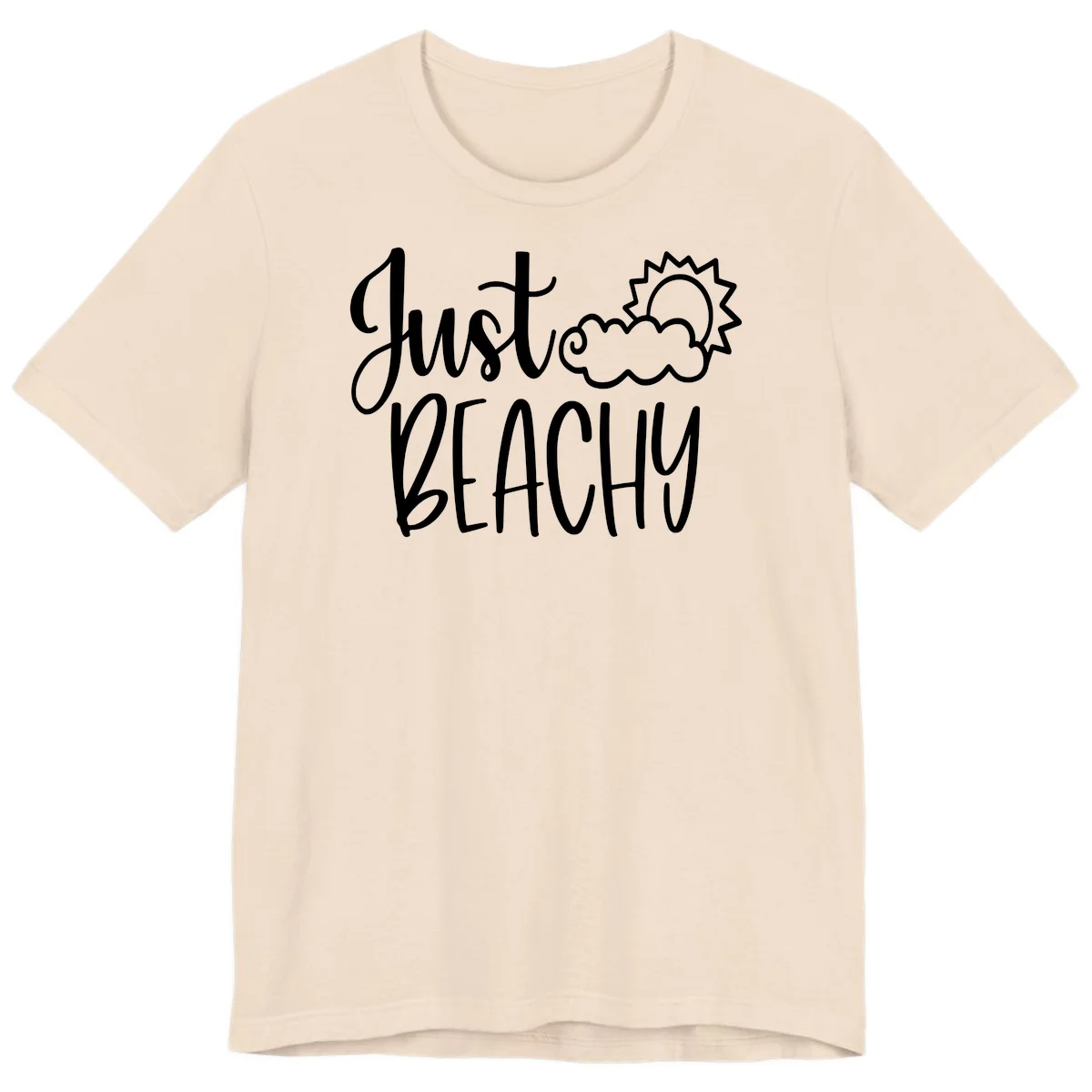 Just Beachy Premium T-Shirt in Soft Cream