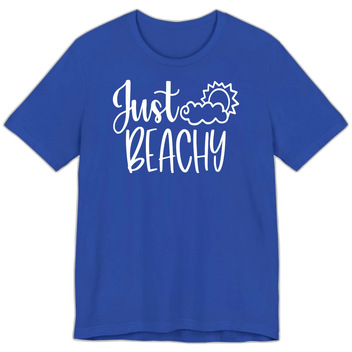 Just Beachy Premium T-Shirt in True Royal