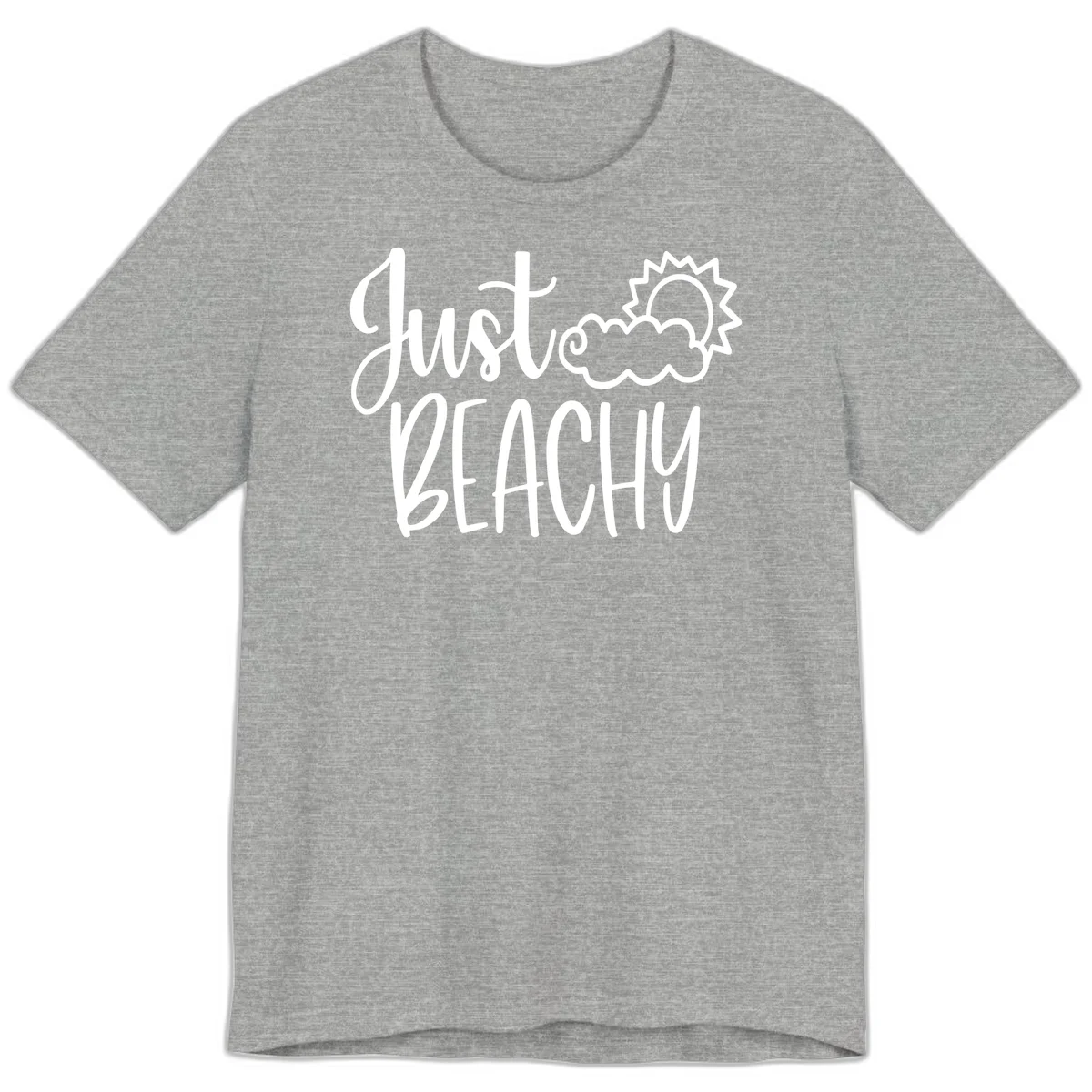 Just Beachy Premium T-Shirt in Athletic Heather