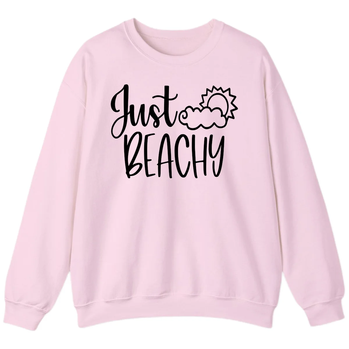 Just Beachy Sweatshirt in Light Pink