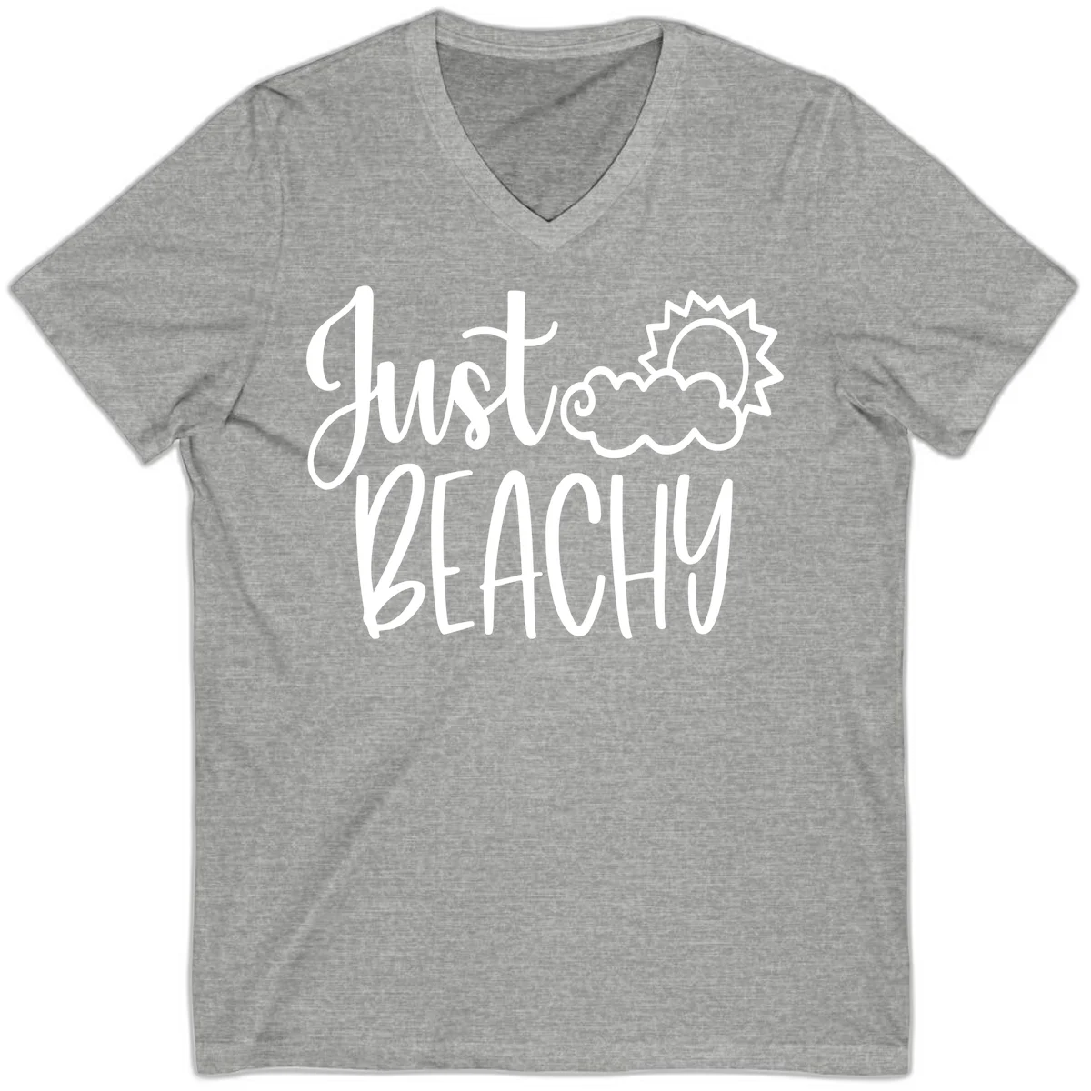 Just Beachy V-Neck in Athletic Heather