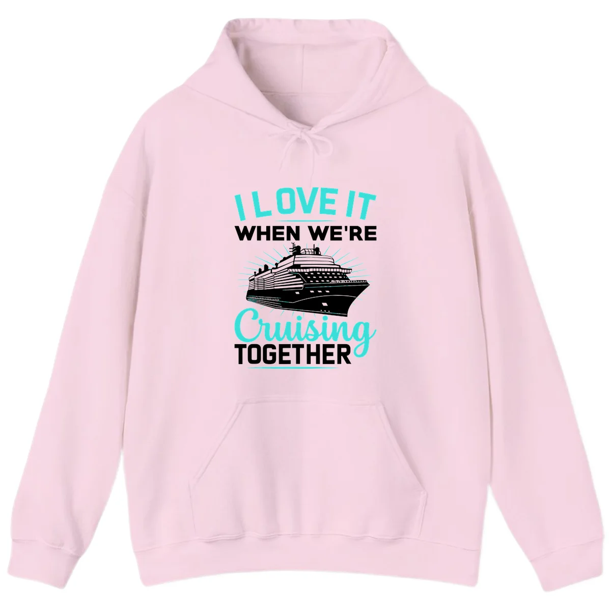 I Love It When We're Cruising Together Hoodie in Light Pink