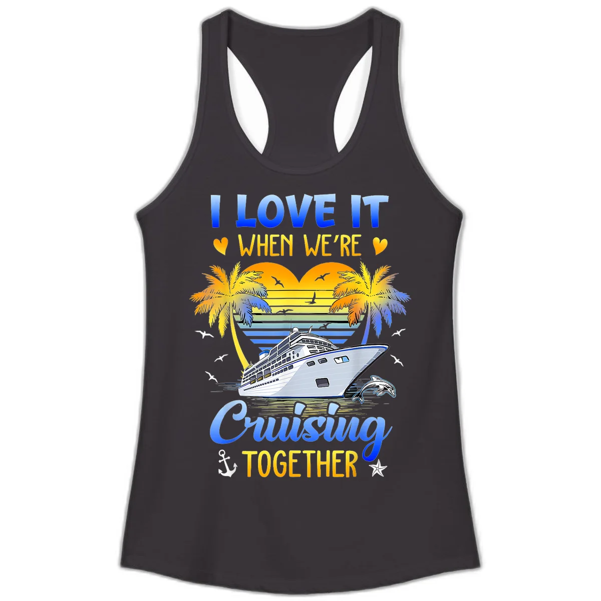 I Love It When We're Cruising Together Ladies Tank in Black