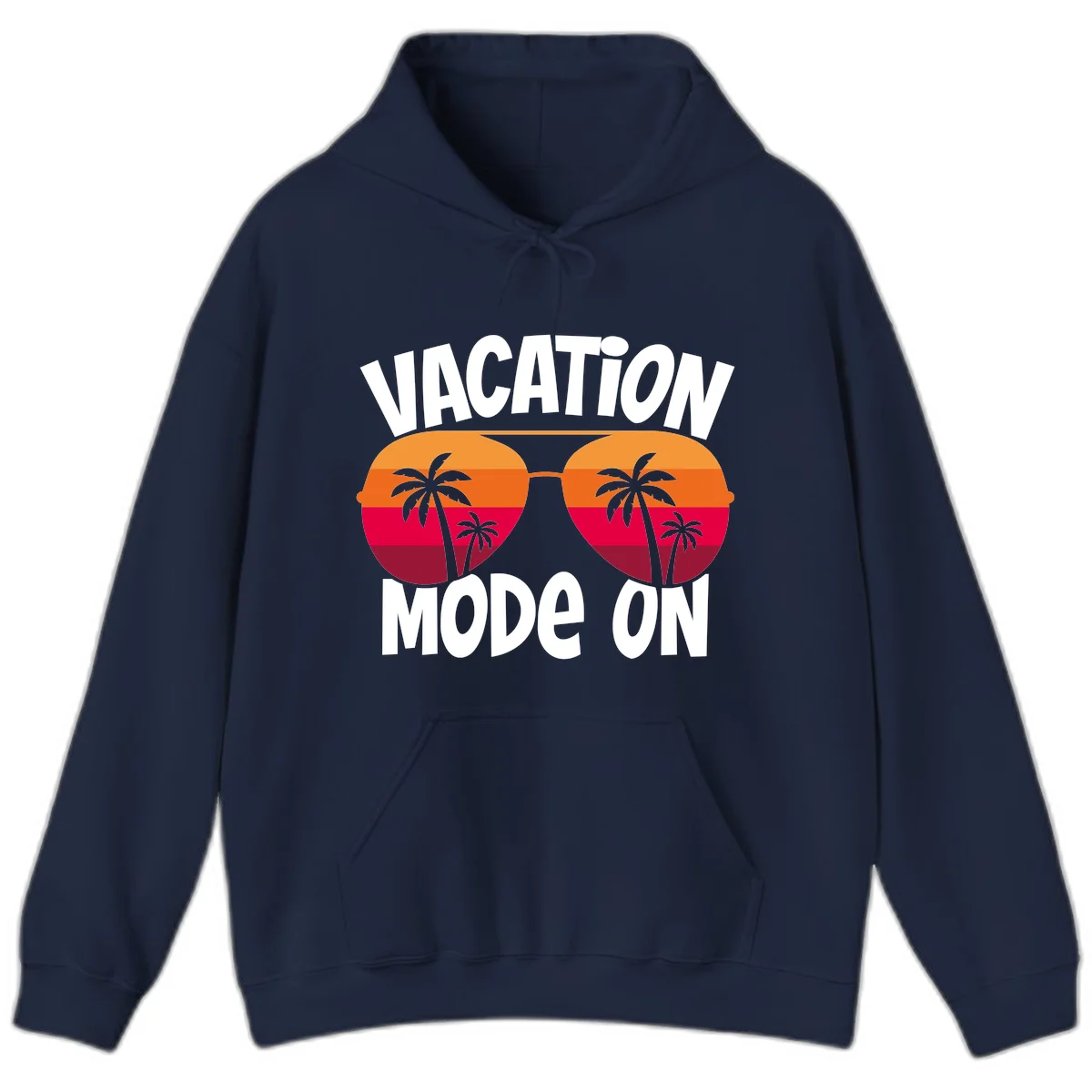 Vacation Mode On Hoodie in Navy