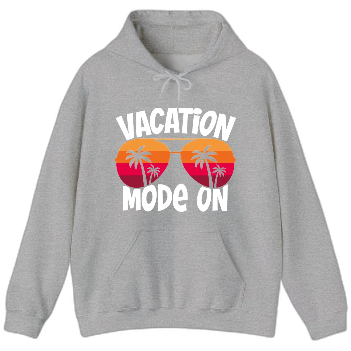 Vacation Mode On Hoodie in Sport Grey