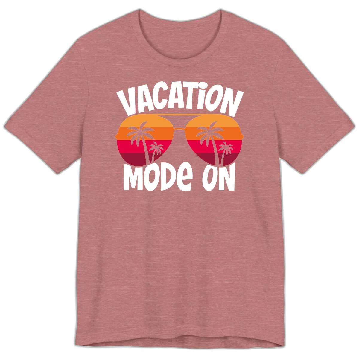 Vacation Mode On Premium T-Shirt in Heather Mauve
