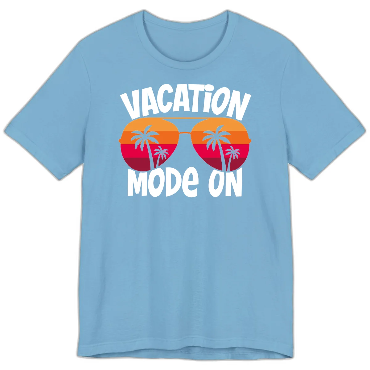 Vacation Mode On Premium T-Shirt in Ocean Blue