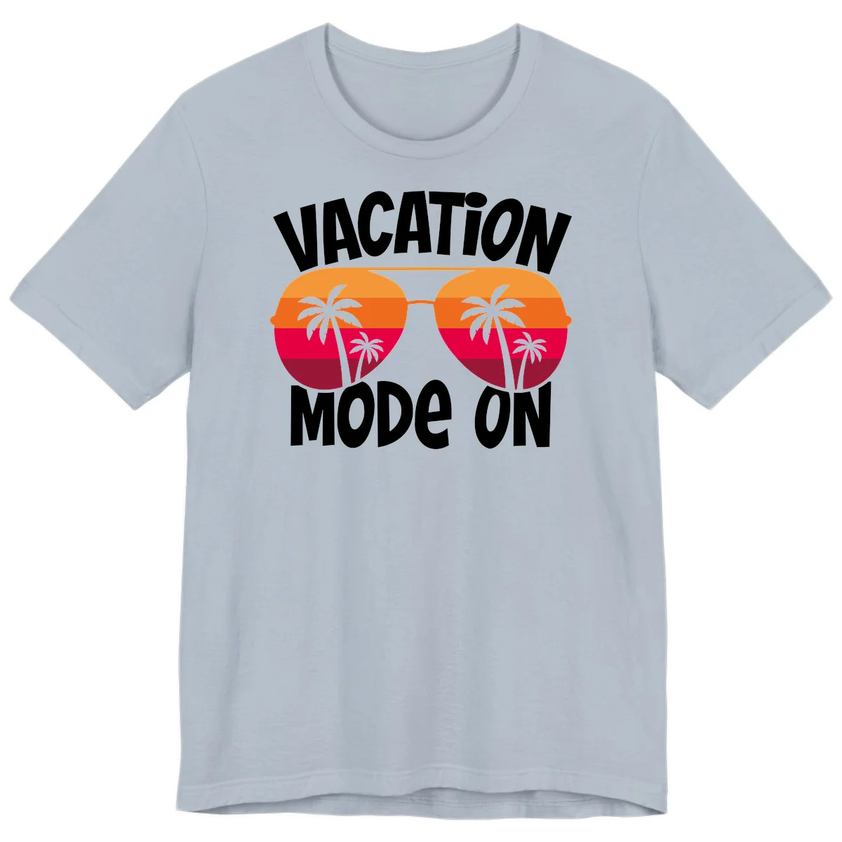 Vacation Mode On Premium T-Shirt in Light Blue
