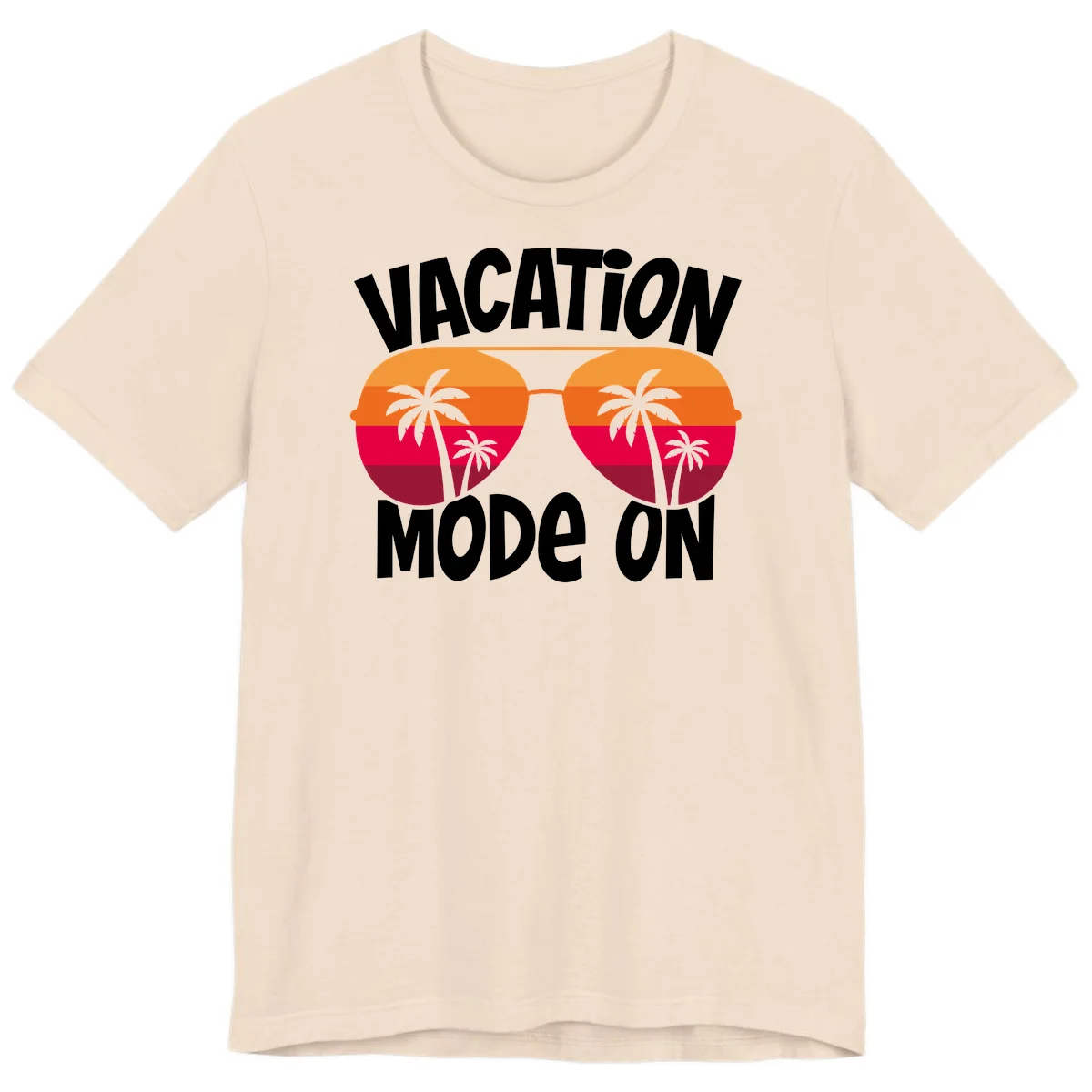 Vacation Mode On Premium T-Shirt in Soft Cream