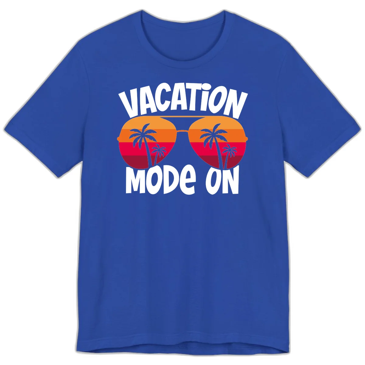 Vacation Mode On Premium T-Shirt in True Royal