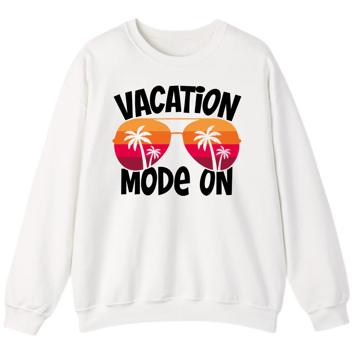 Vacation Mode On Sweatshirt in White