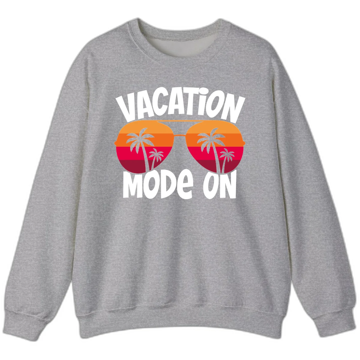 Vacation Mode On Sweatshirt in Sport Grey