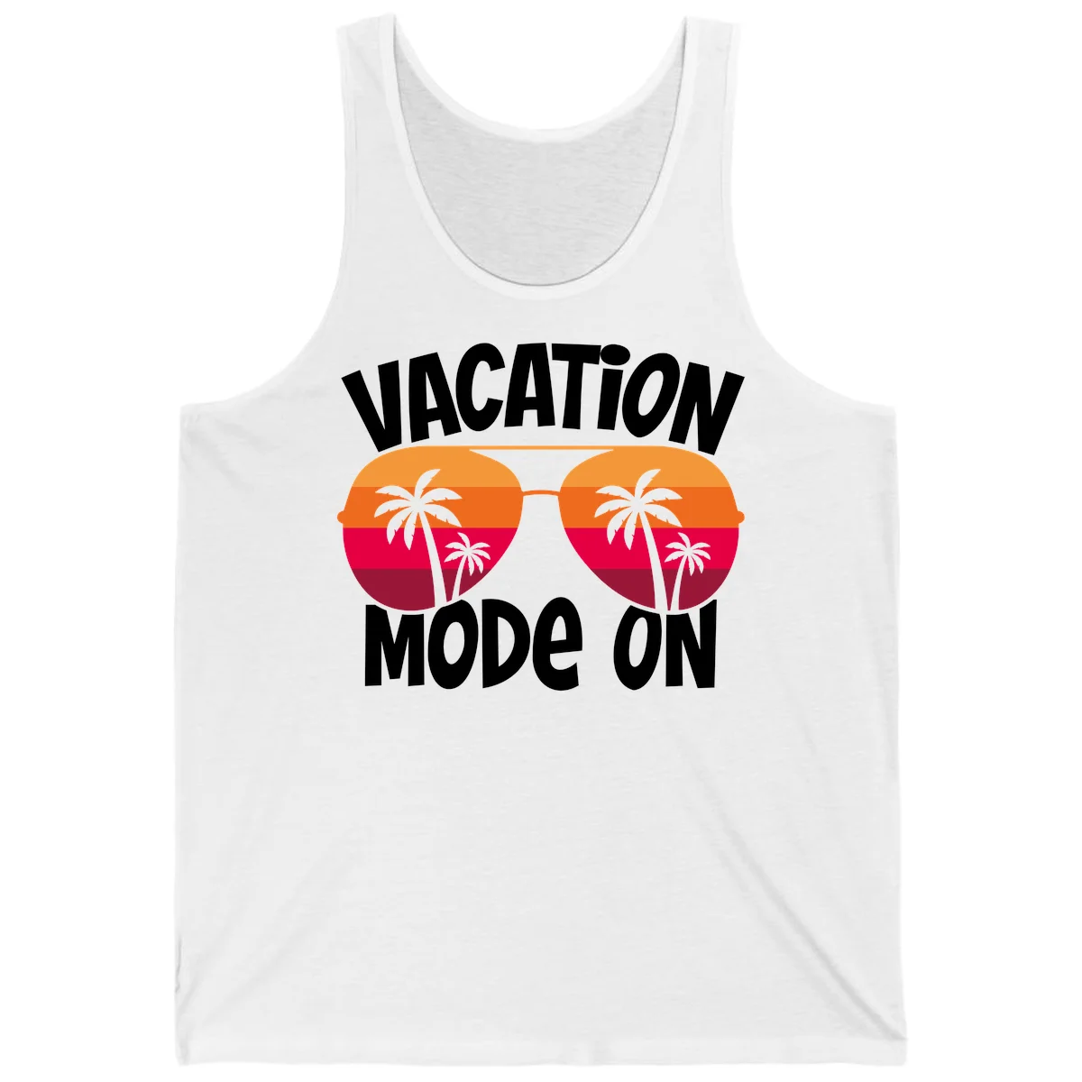 Vacation Mode On Tank Top in White