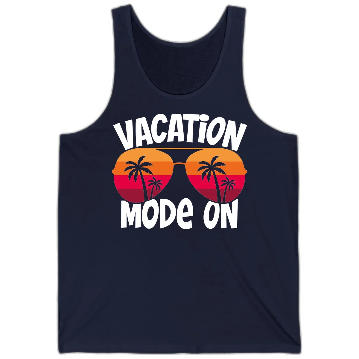 Vacation Mode On Tank Top in Navy