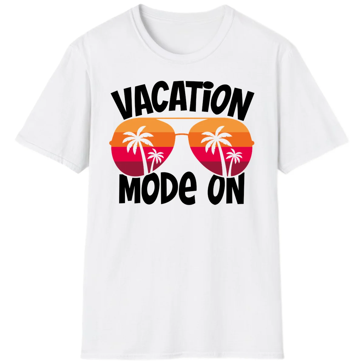 Vacation Mode On T-Shirt in White