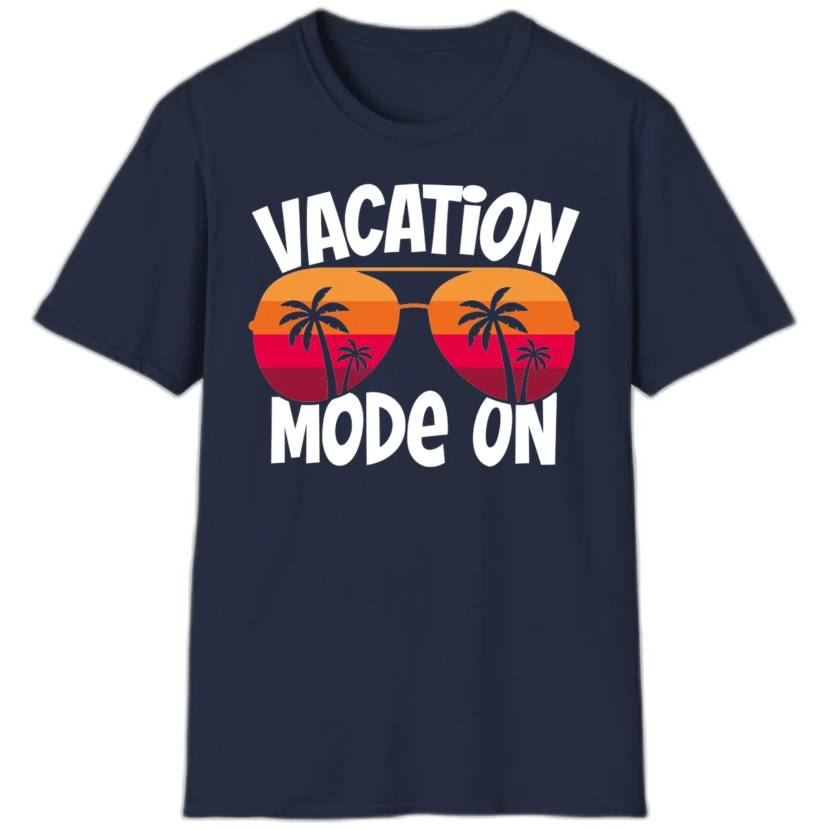Vacation Mode On T-Shirt in Navy