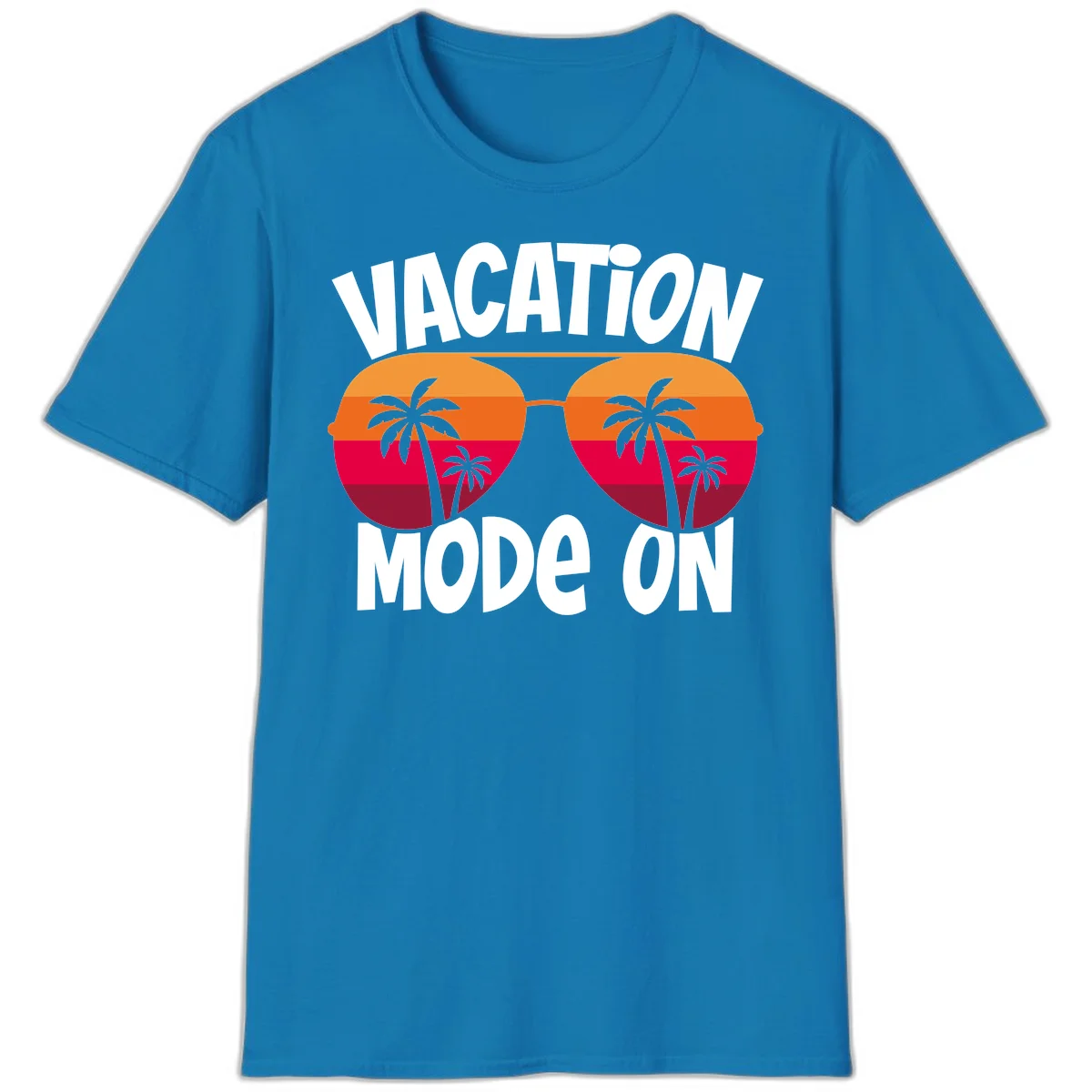 Vacation Mode On T-Shirt in Sapphire