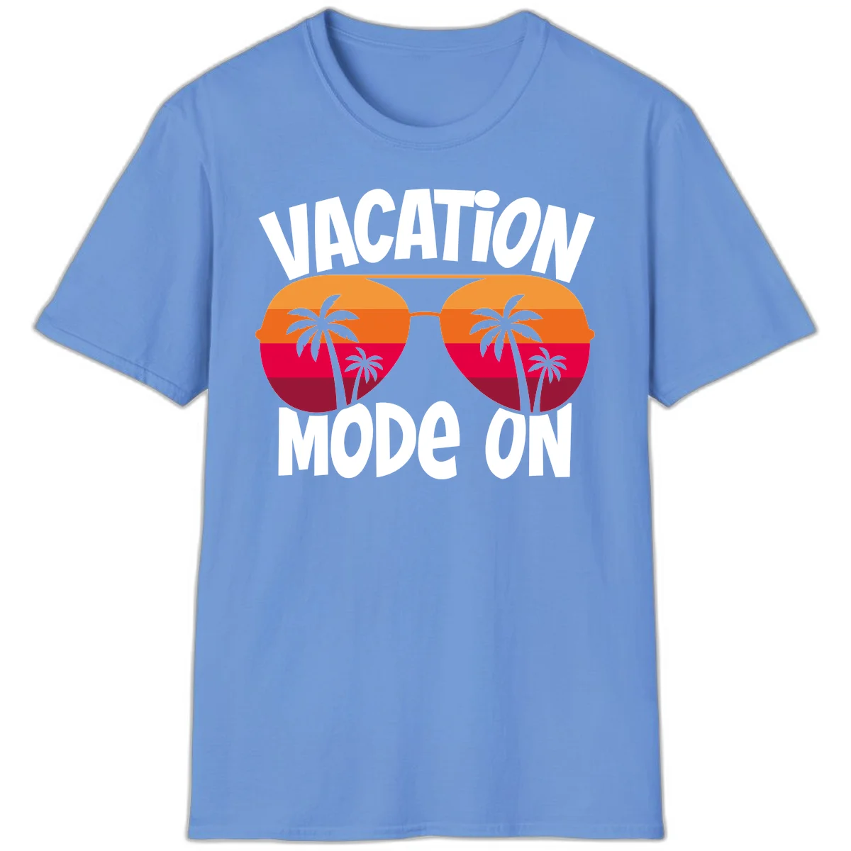 Vacation Mode On T-Shirt in Carolina Blue