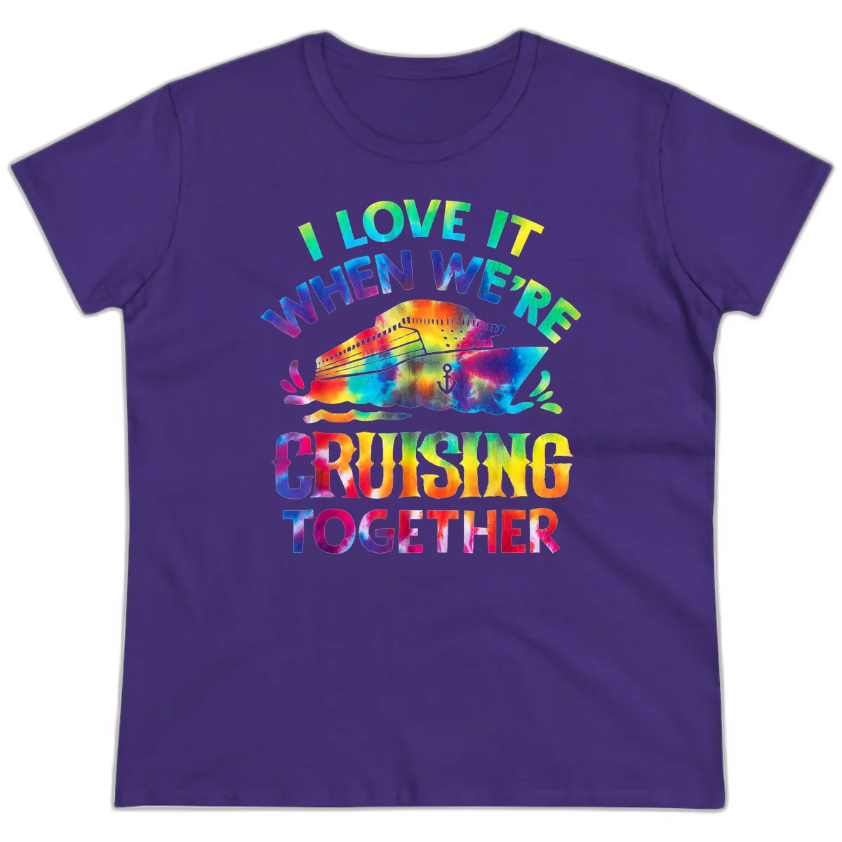 I Love It When We're Cruising Together Ladies Tee in Purple