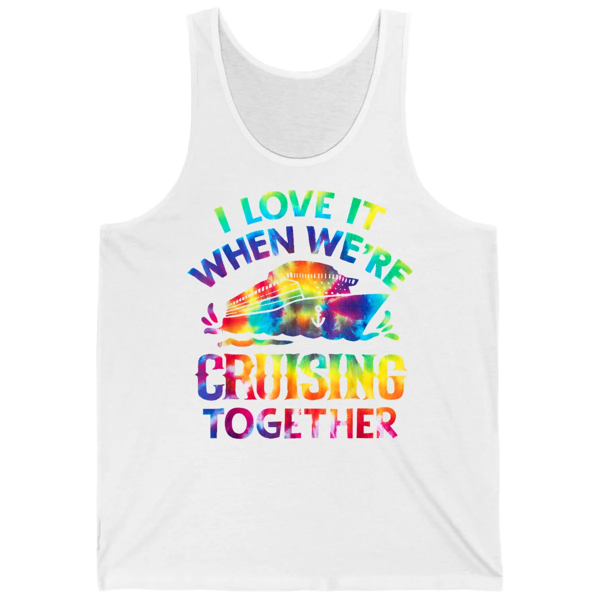 I Love It When We're Cruising Together Tank in White