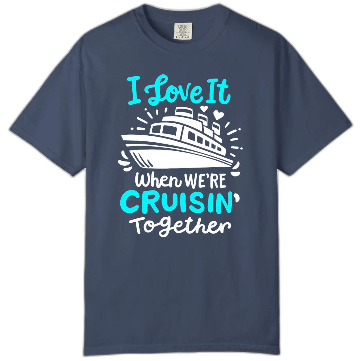 Cruisin' Together Love Boat Comfort Color in Midnight