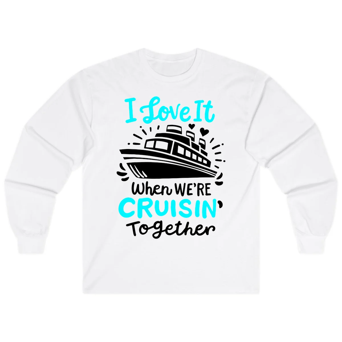 Cruisin' Together Love Boat Long Sleeve in White