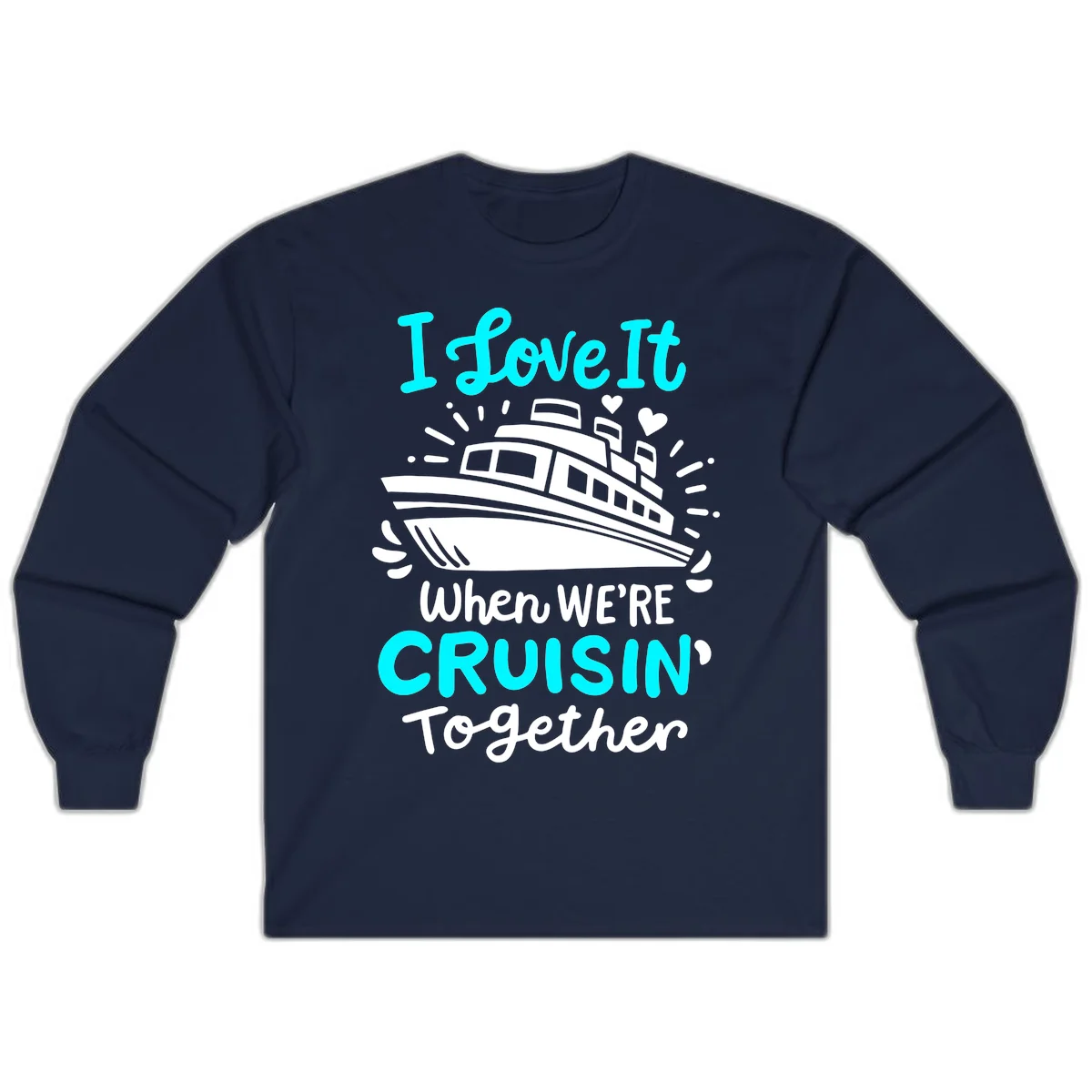 Cruisin' Together Love Boat Long Sleeve in Navy